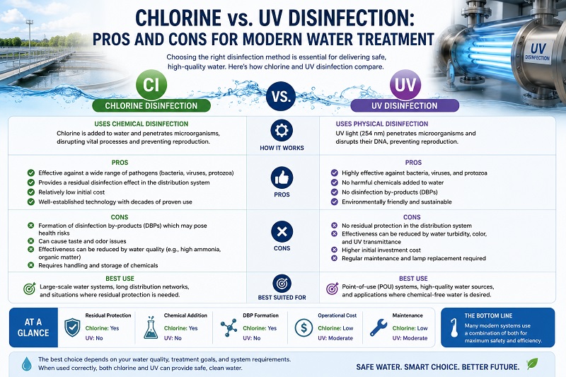 Chlorine vs. UV Disinfection: Pros and Cons for Modern Water Treatment
