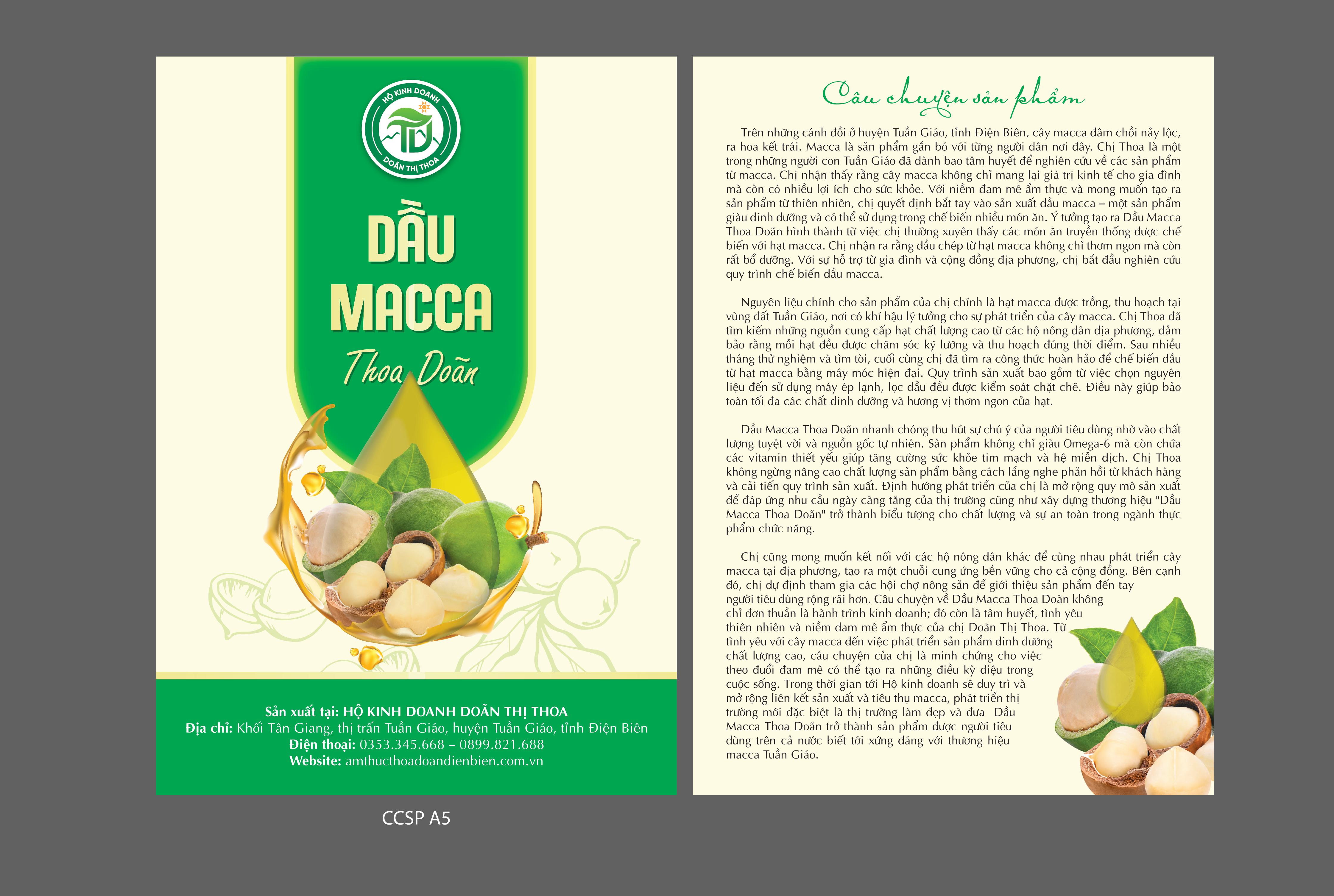 CÂU CHUYỆN SẢN PHẨM: DẦU MACCA THOA DOÃN