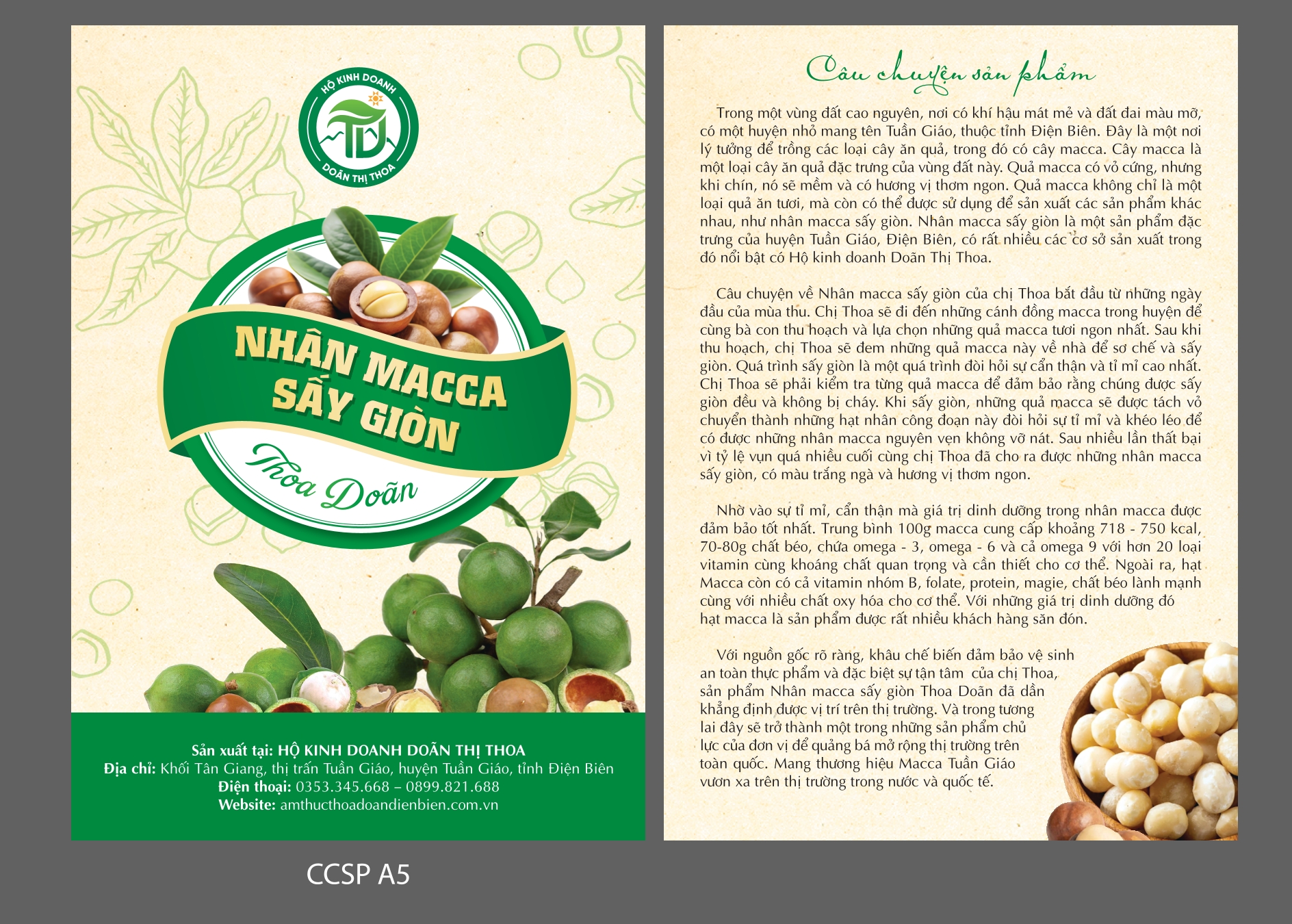 CÂU CHUYỆN SẢN PHẨM: NHÂN MACCA SẤY GIÒN THOA DOÃN