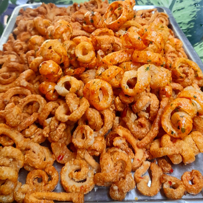 Tóp mỡ tẩm vị  sấy giòn Thoa Doãn